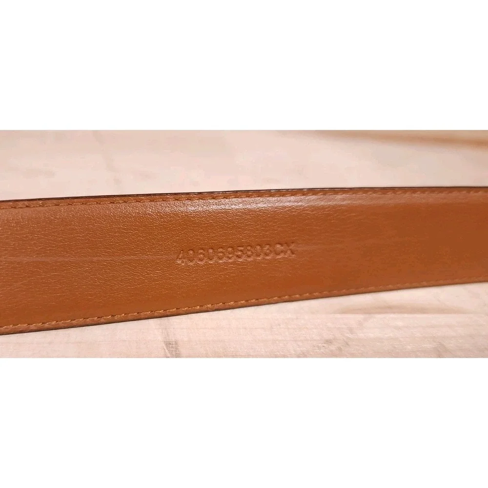 Polo Ralph Lauren Faux Alligator Brown Italian‎ Leather Belt Mens Size 56 / 140